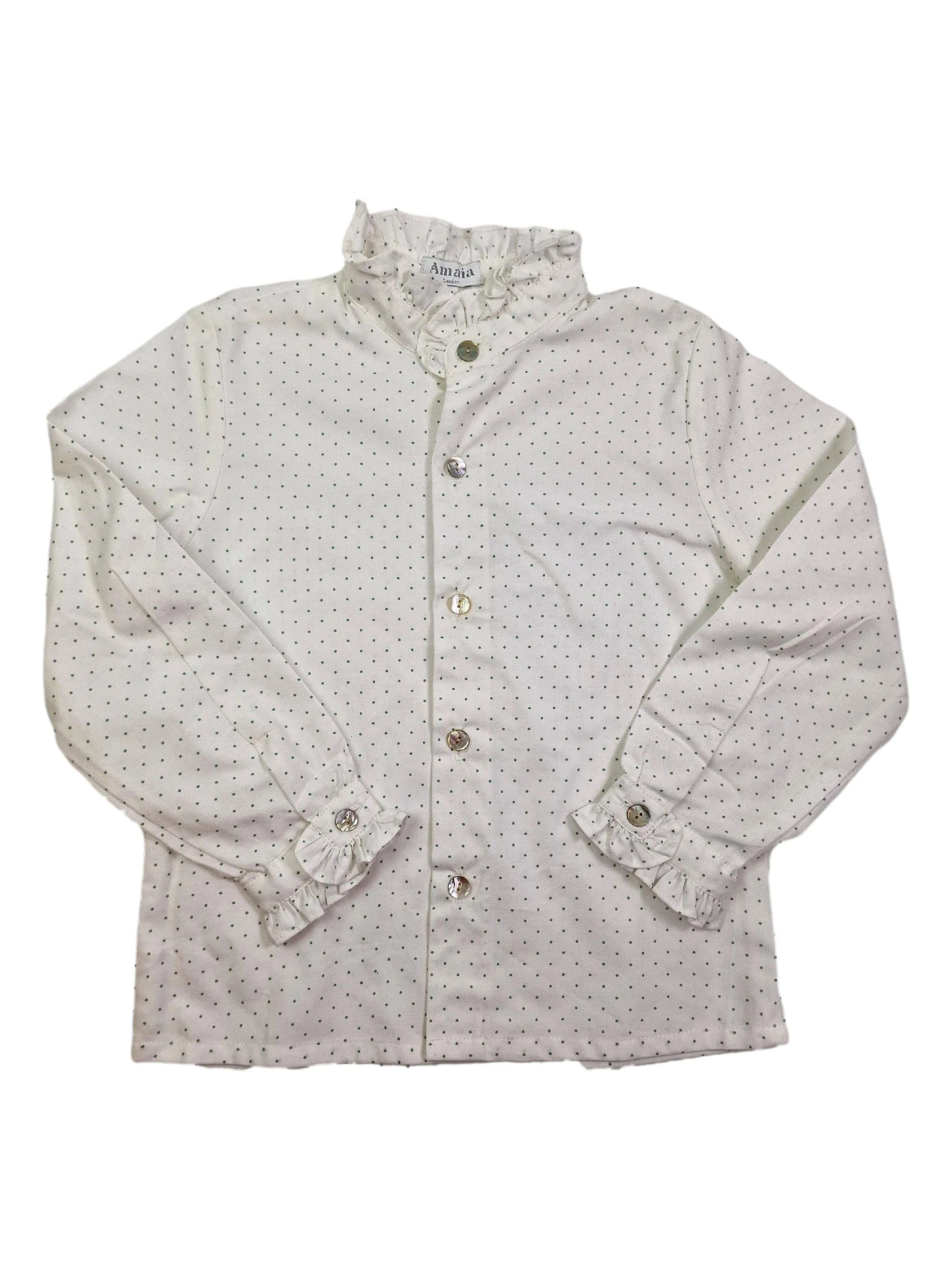 AMAIA outlet 6 ans blouse pois vert