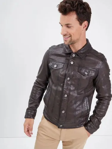 Baker - Blouson cuir homme Marron