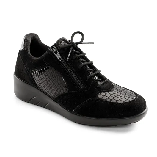 Baskets confort Pédilège Batilda noir ou taupe