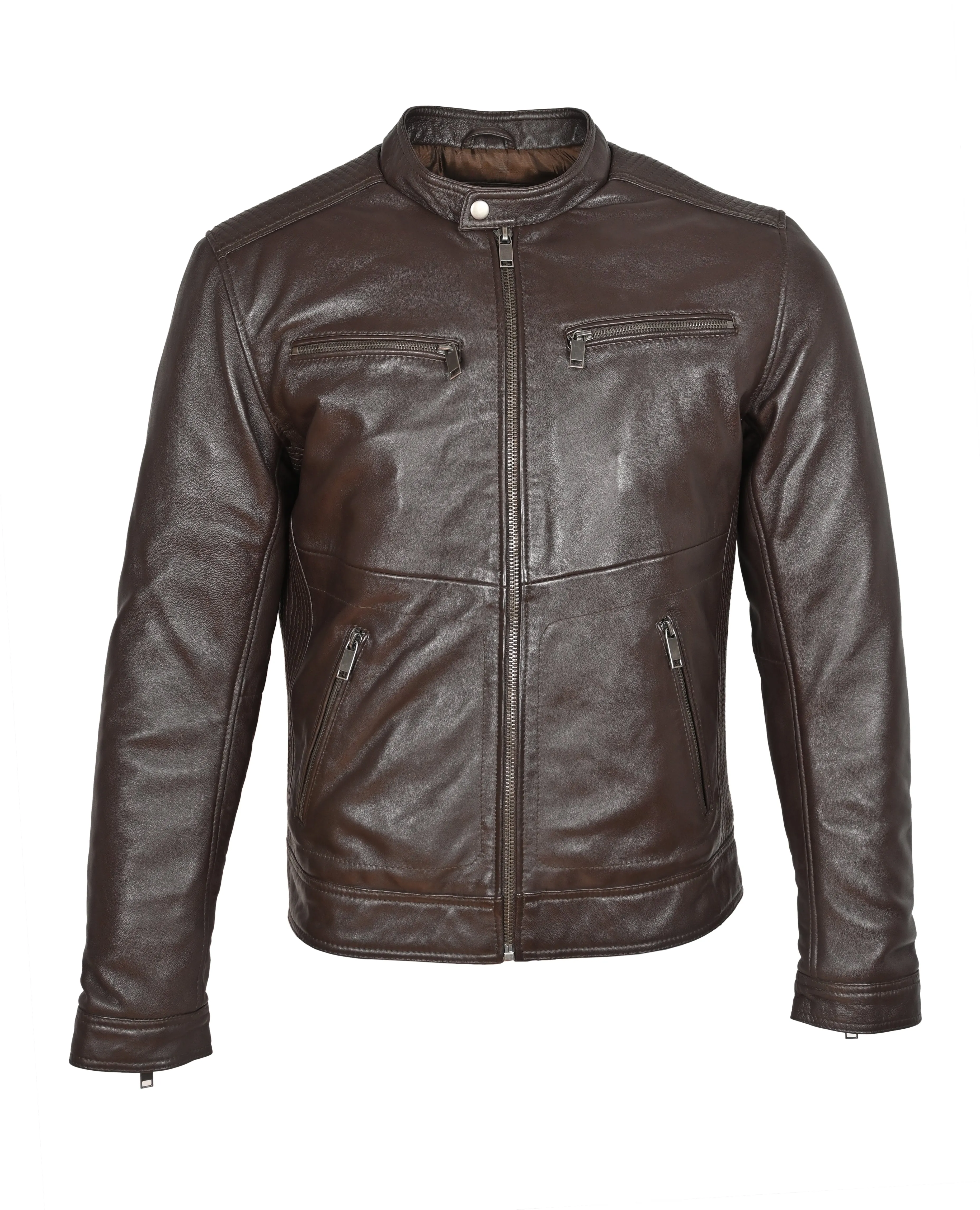 Blouson biker en cuir JORDY