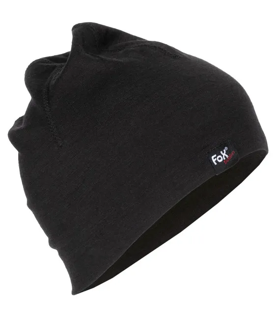 Bonnet Beanie laine Merinos noir