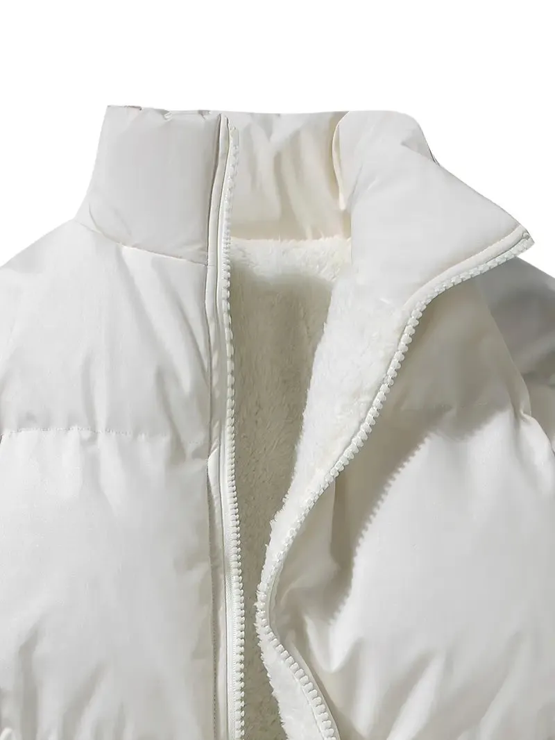 Caden - Veste polaire chaude pour hommes avec col montant et poches - Manteau d'hiver élégant