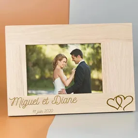 Cadre en bois personnalisé pour les mariages