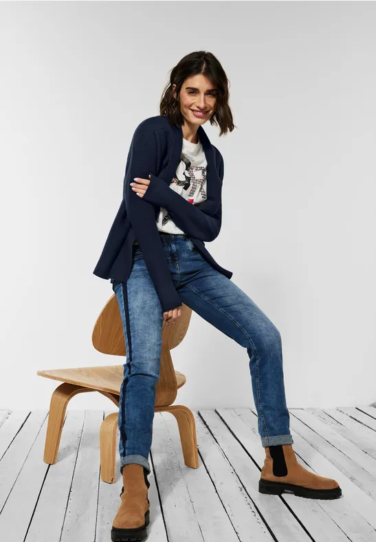 CECIL Cardigan ouvert de couleur unie 