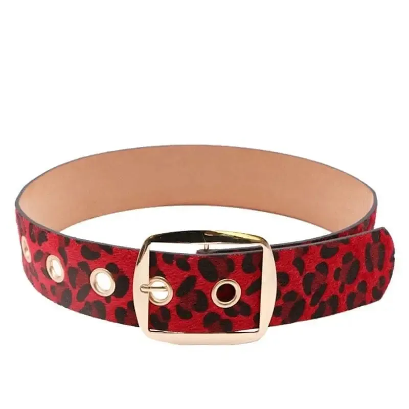 Ceinture Léopard Femme à Œillets