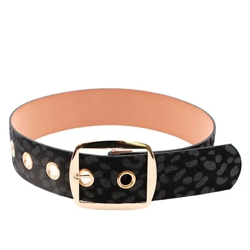 Ceinture Léopard Femme à Œillets