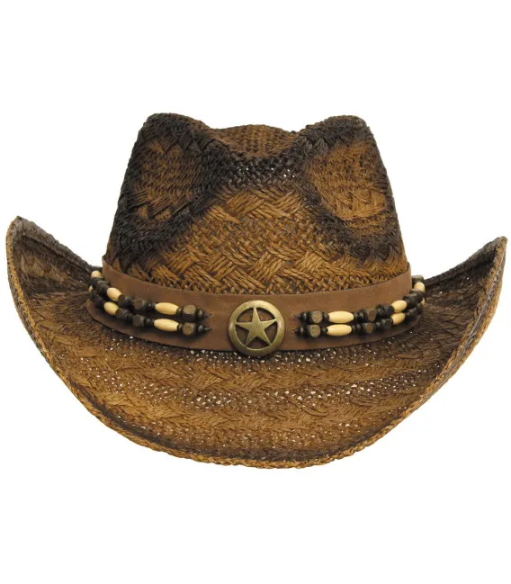Chapeau de Paille,"Tennessee", marron/noir, taille unique