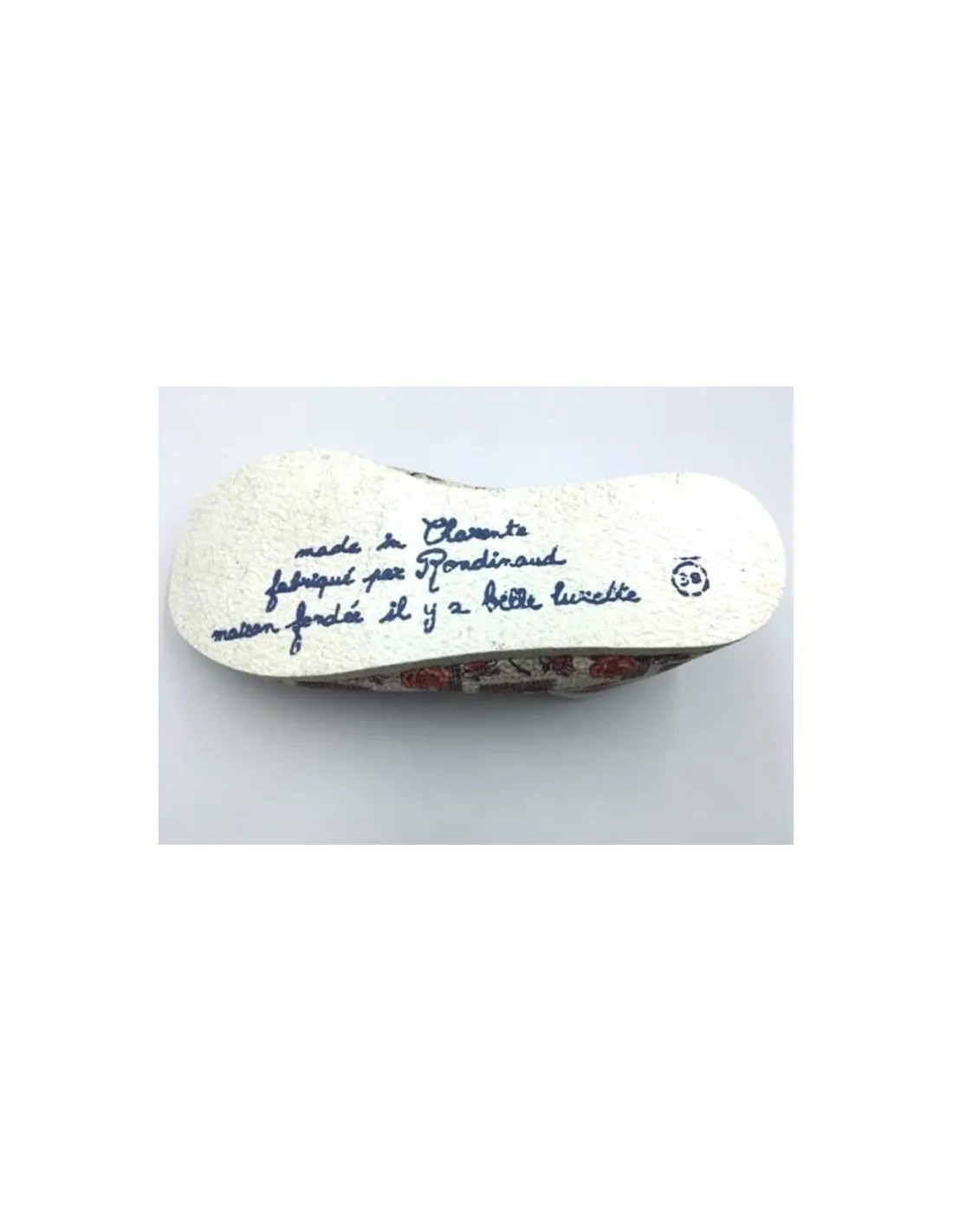Charentaises Rondinaud Charlotte Semelle Plastifiée Ecru