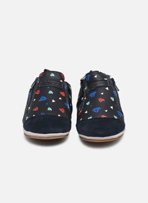 Chaussons cuir - Multi Boat - Bleu