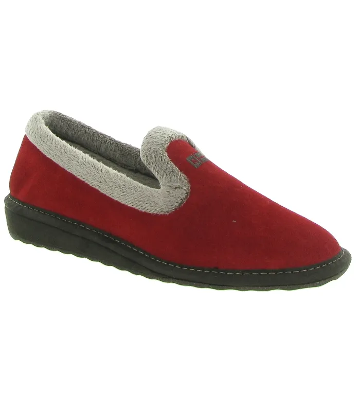 chaussons et pantoufles - Charentaise - femme - Synthétique - Rouge - Nordikas