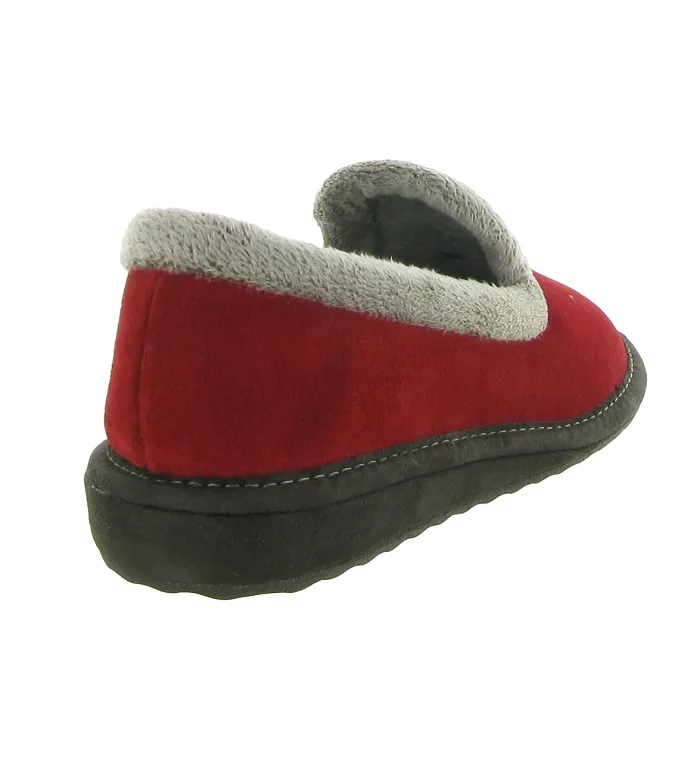 chaussons et pantoufles - Charentaise - femme - Synthétique - Rouge - Nordikas