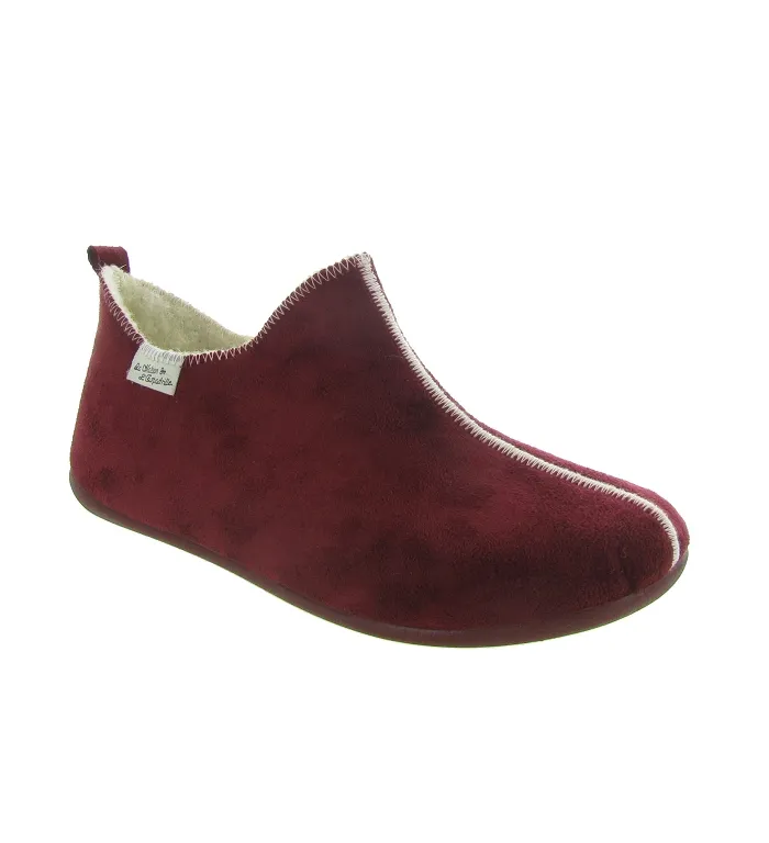 chaussons et pantoufles - Montant - femme - Nubuck - Bordeaux - La maison de l espadrille