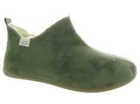 chaussons et pantoufles - Montant - femme - Nubuck - Kaki - La maison de l espadrille