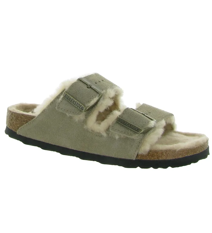 chaussons et pantoufles - Mules Sabots - femme - Nubuck - Gris - Birkenstock