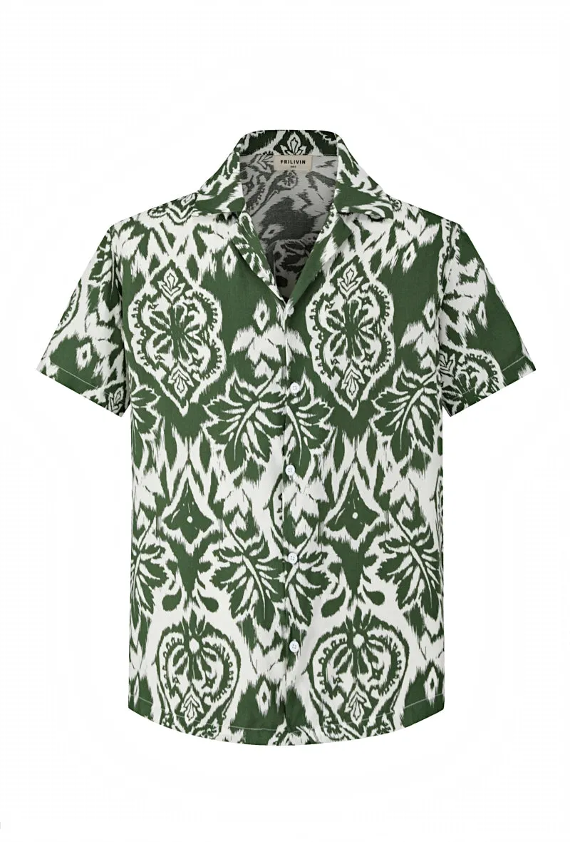 Chemise à motifs fleur