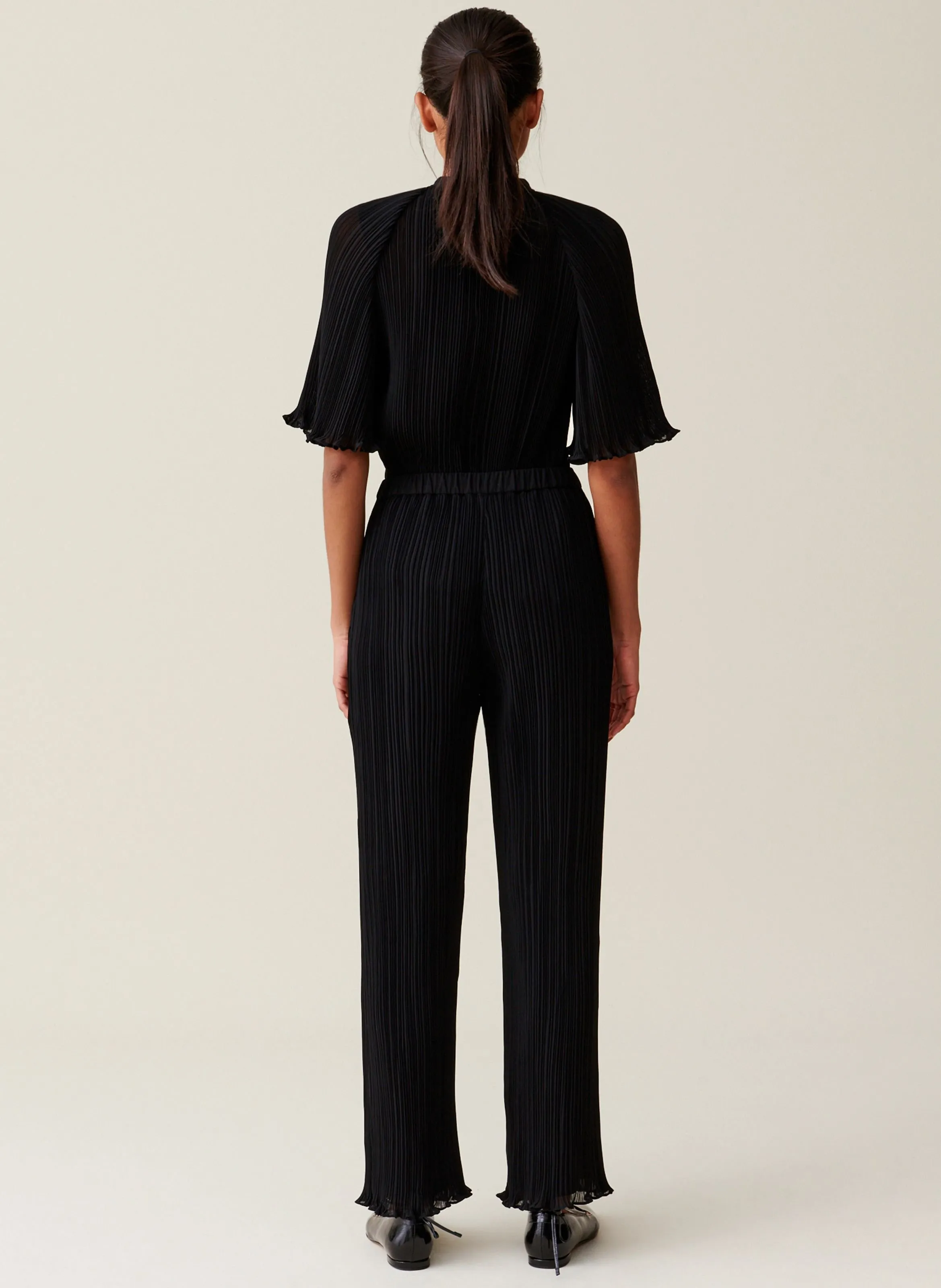 CLAUDIE PIERLOT  Pantalon large plissé - Noir