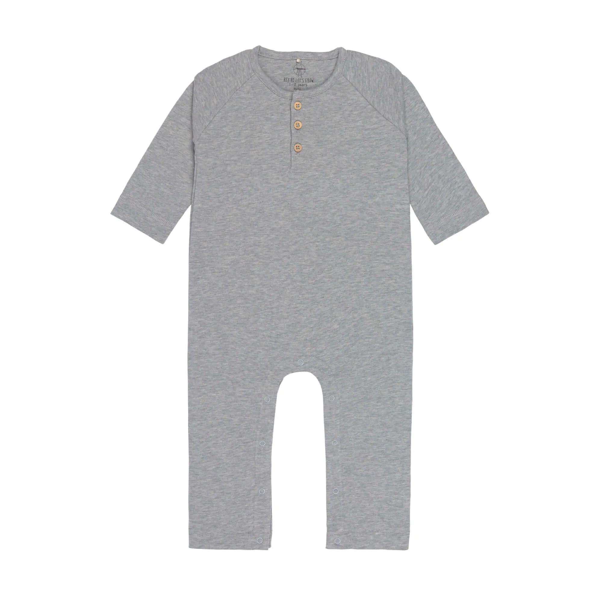 Combinaison Bébé - Coton Bio, Gris Chiné | Lässig