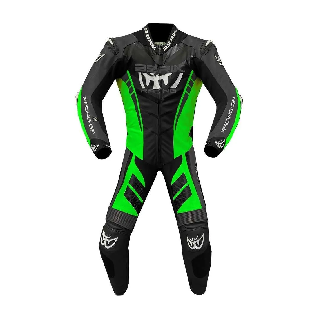 Combinaison moto Berik 2.0 noire vert fluo