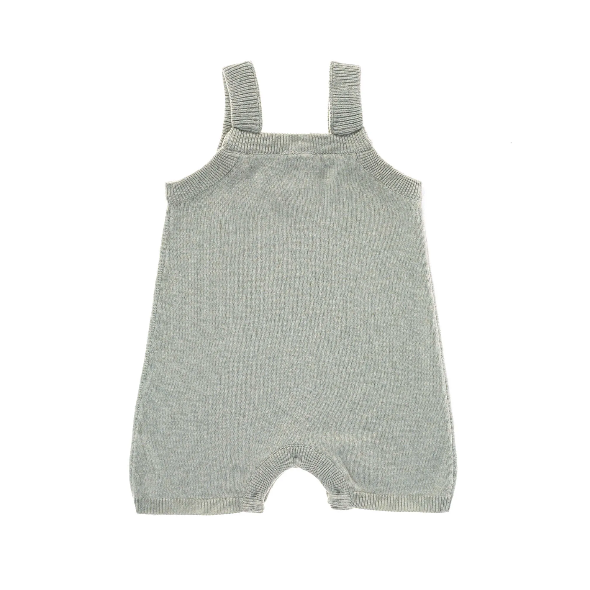 Combinaison tricoté courte pour bébé, Garden Explorer aqua-gris | Lässig