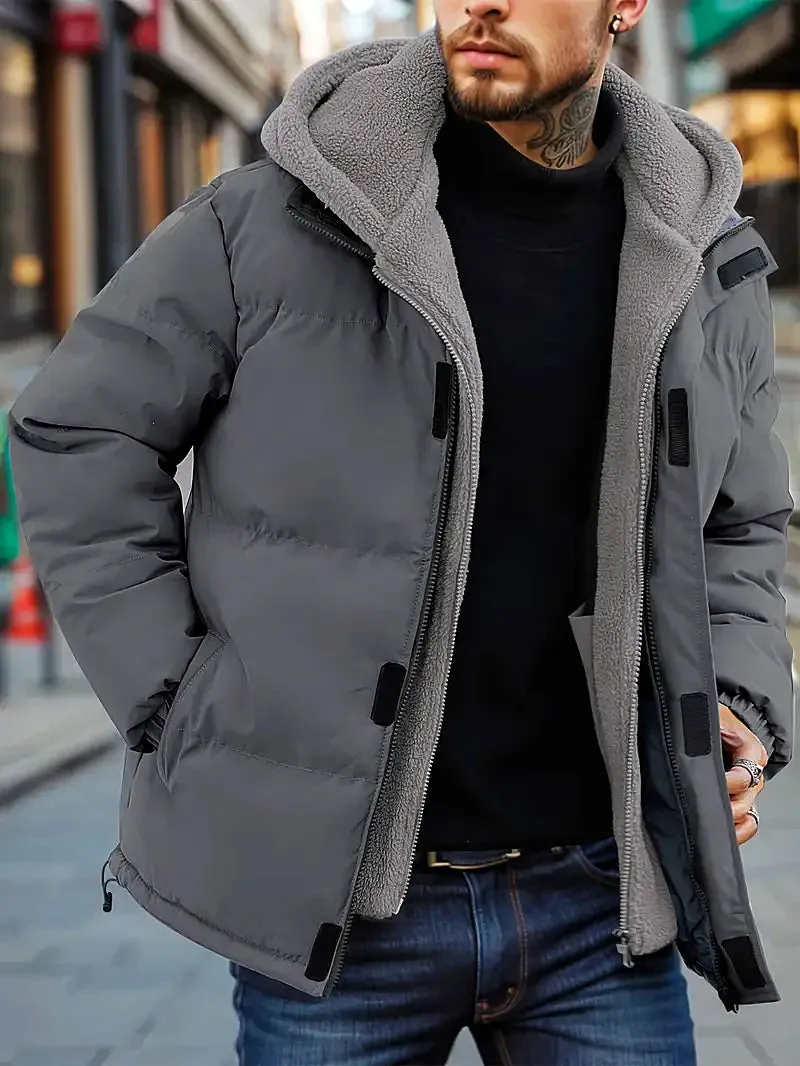 Damian - Veste d'hiver pour homme Doudoune 2 pièces polaire