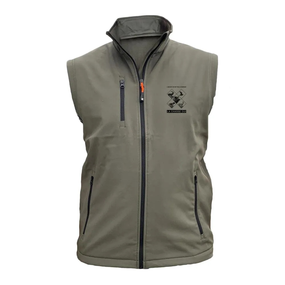Gilet softshell – L’argent ne fait pas le bonheur, la chasse oui