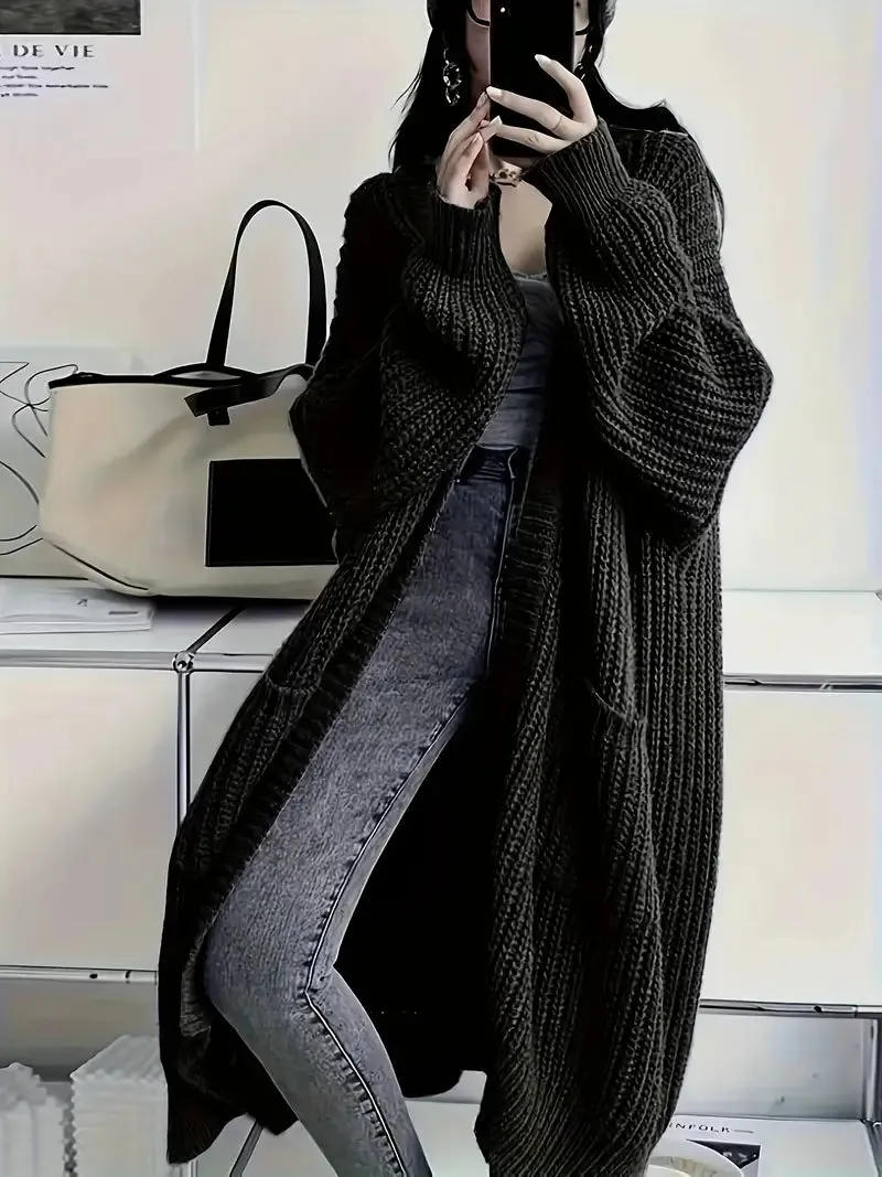 Jasmin - Long cardigan en maille pour l'hiver
