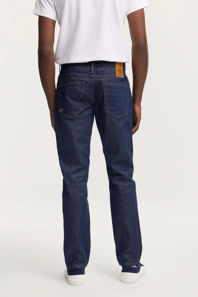Jean droit denim - Denham X Armor-lux