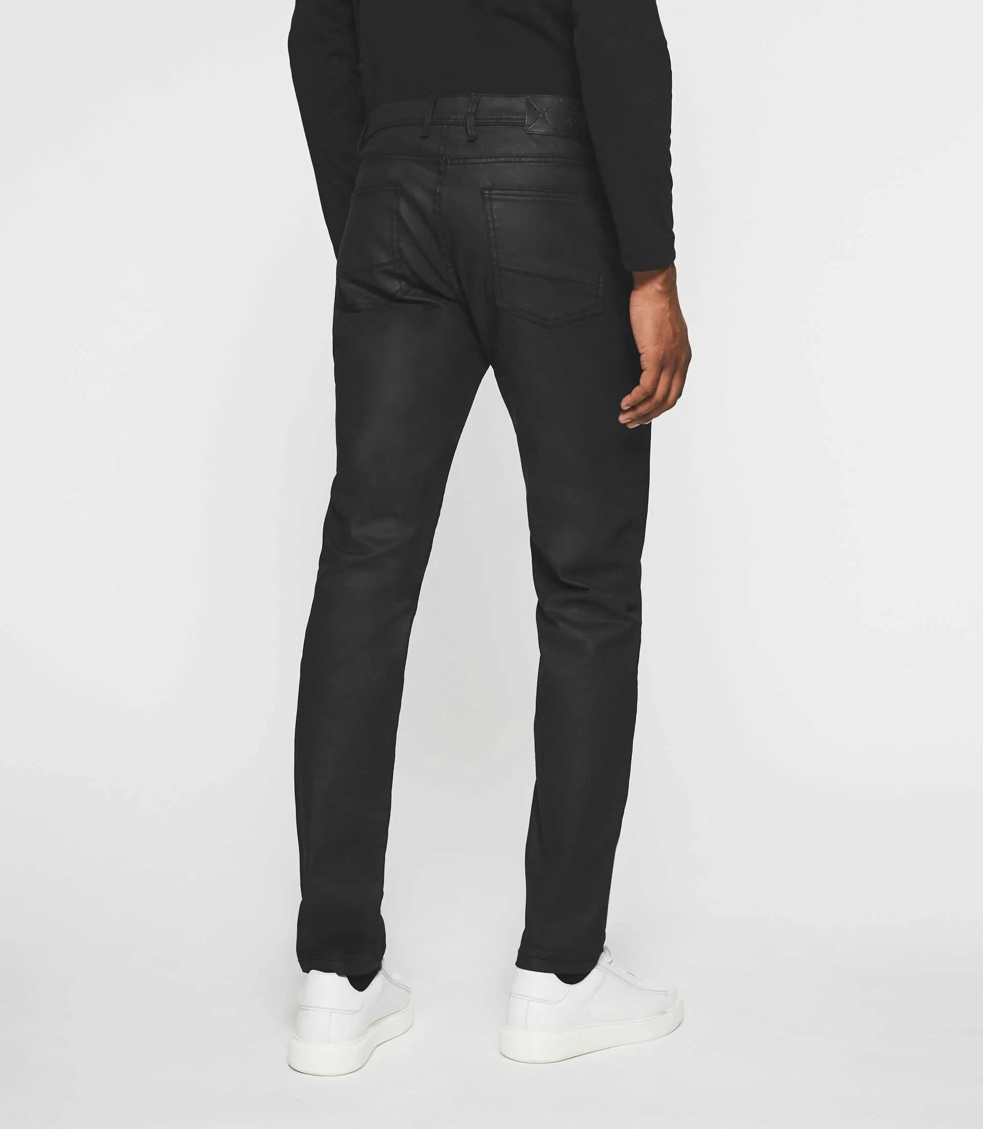Jean slim denim enduit noir ENDUIT