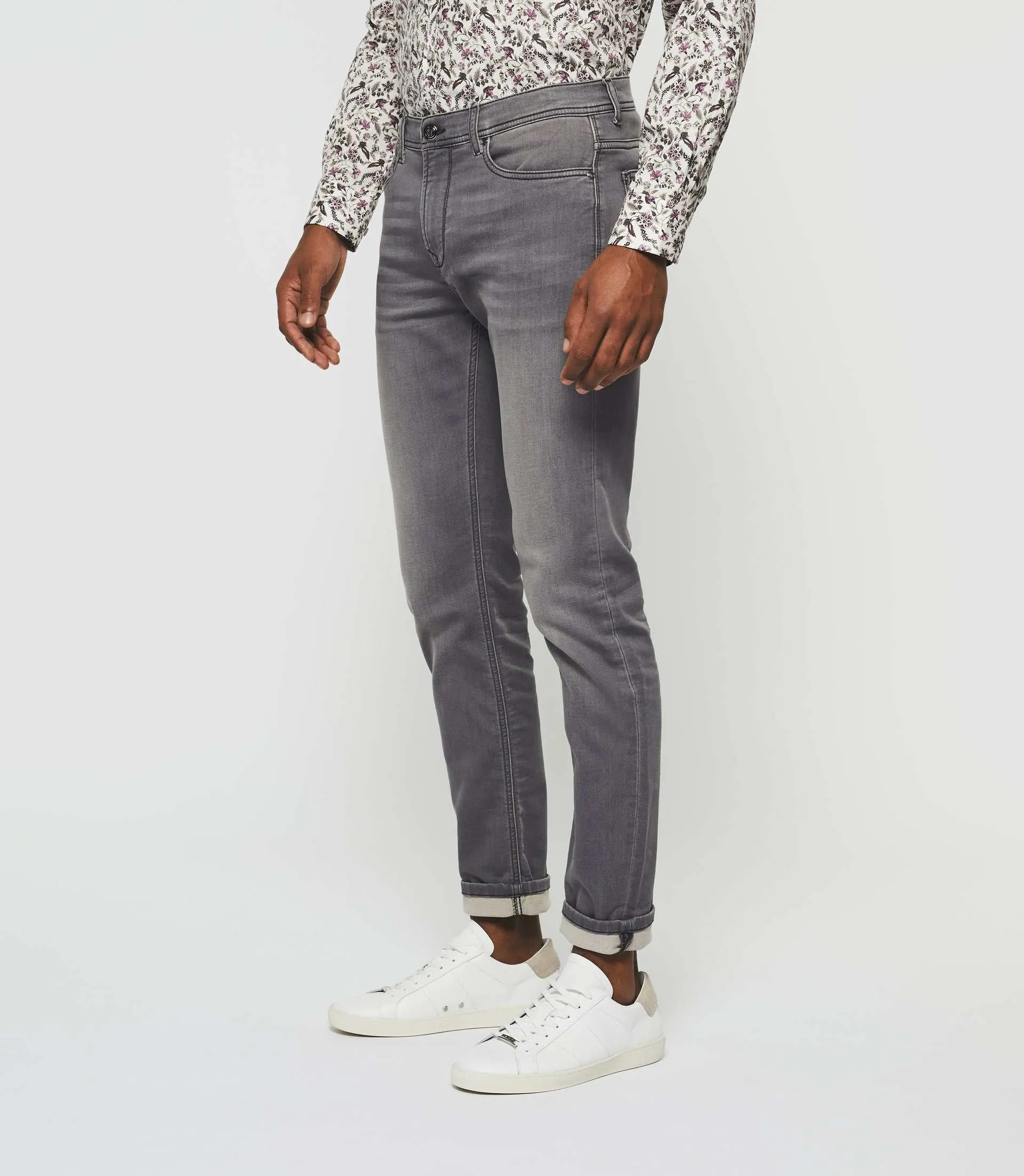 Jean super slim en molleton gris moyen Toupie