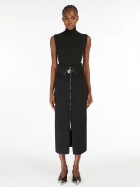 Jupe tricot taille haute