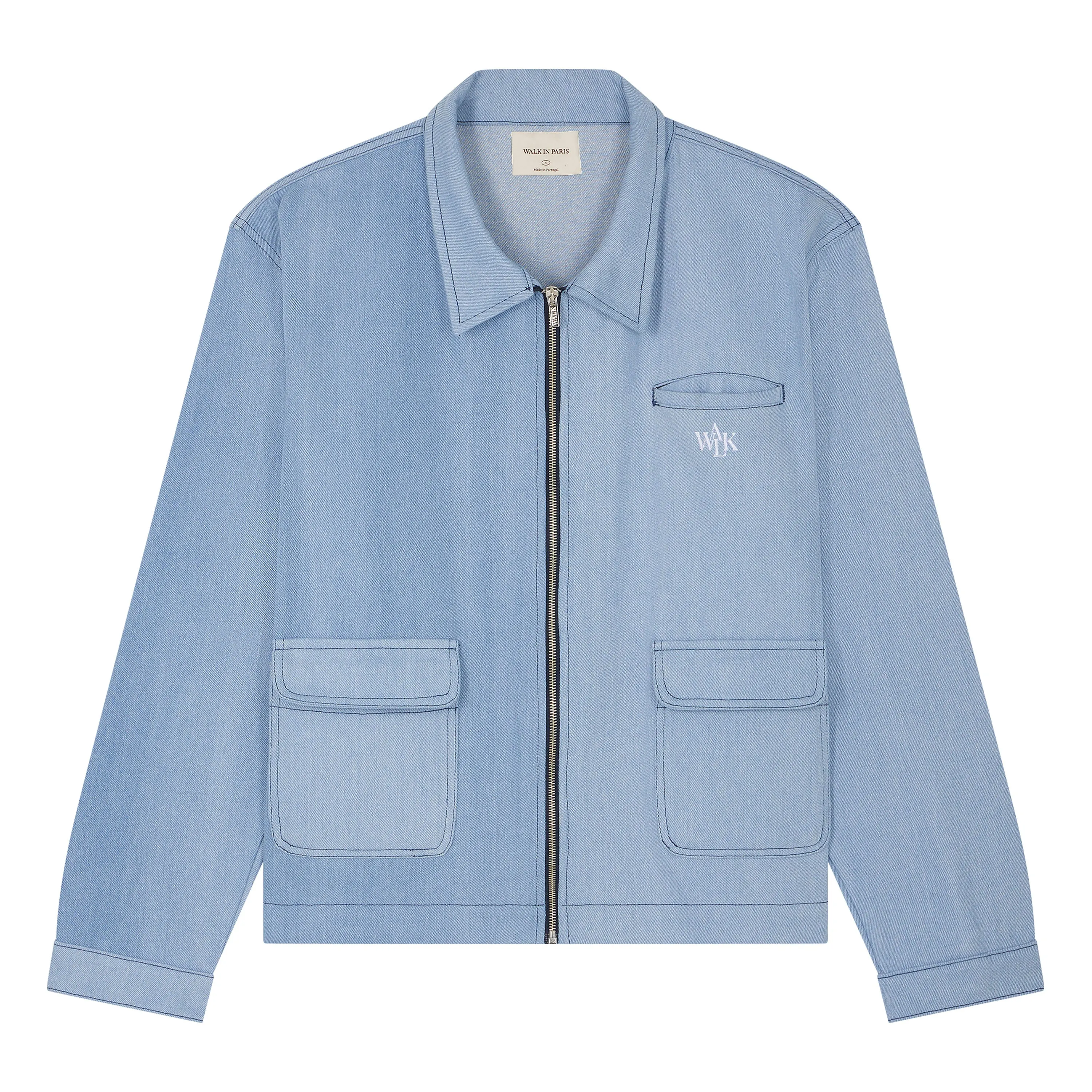 La veste zippée en jean