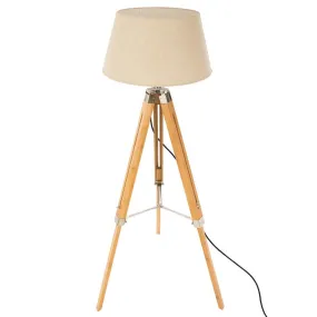 Lampadaire trépied runo bambou H146 | 3 Suisses