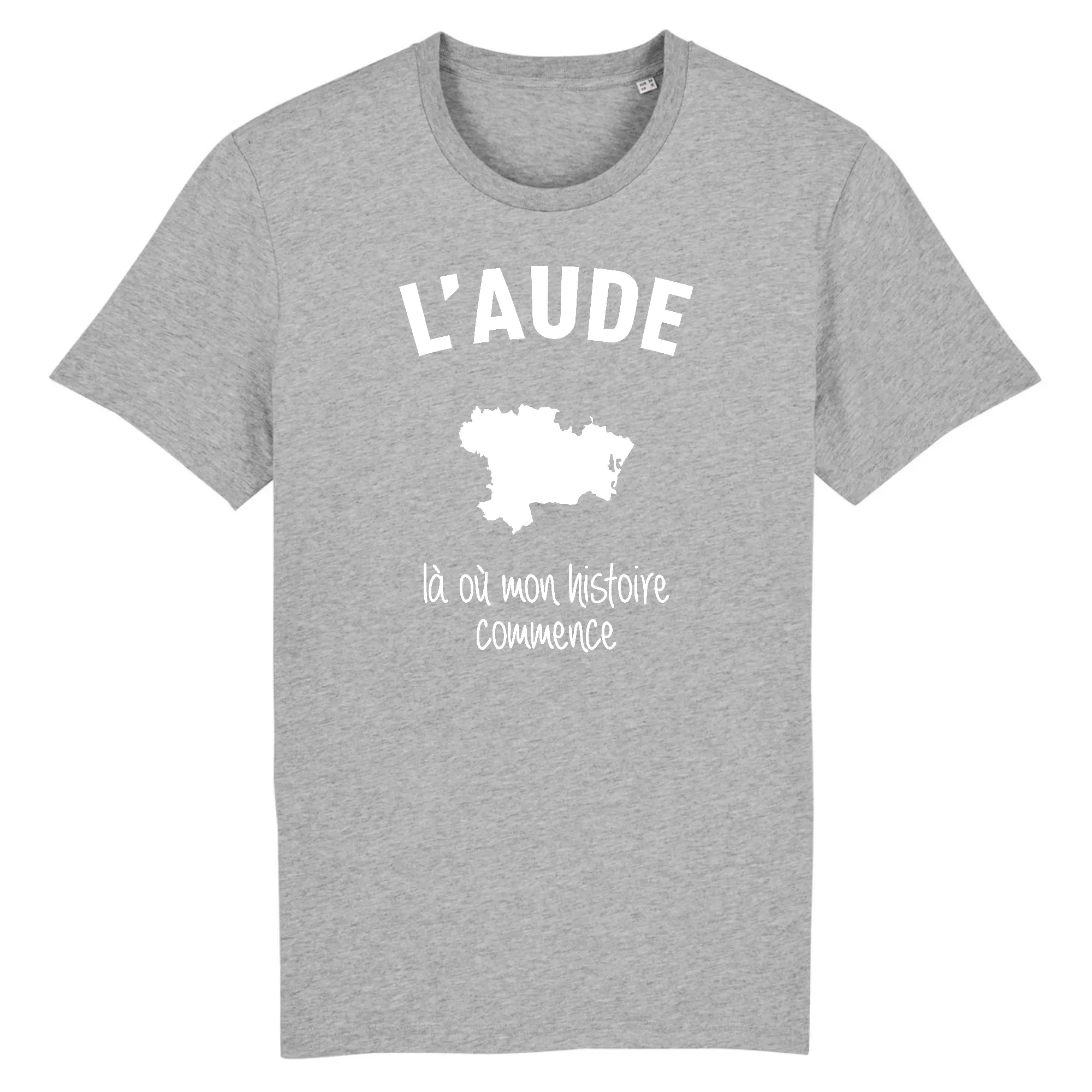 L`Aude, là où mon histoire commence - T-shirt coton bio 100 % imprimé dans le Midi