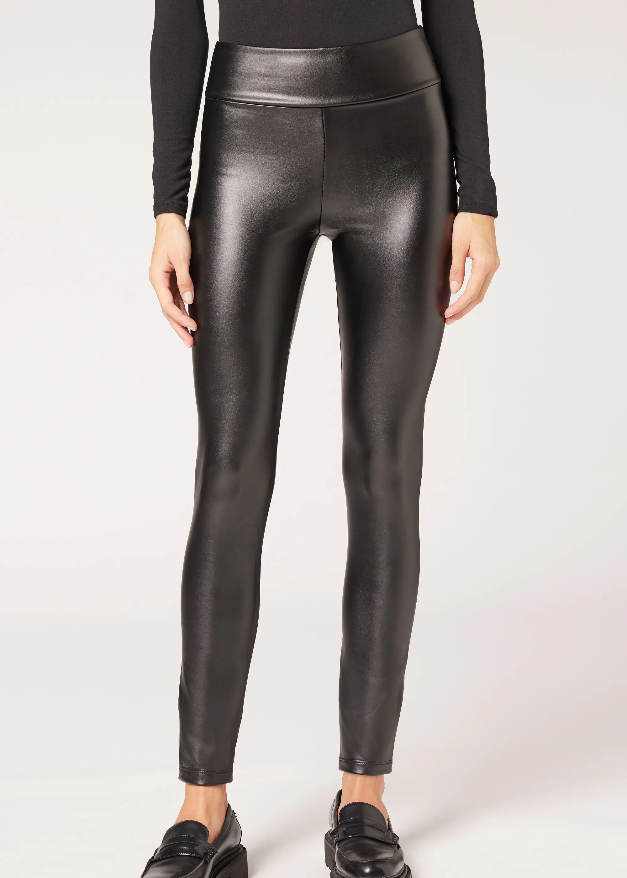 Legging Thermique Effet Cuir - Pantalons - Calzedonia