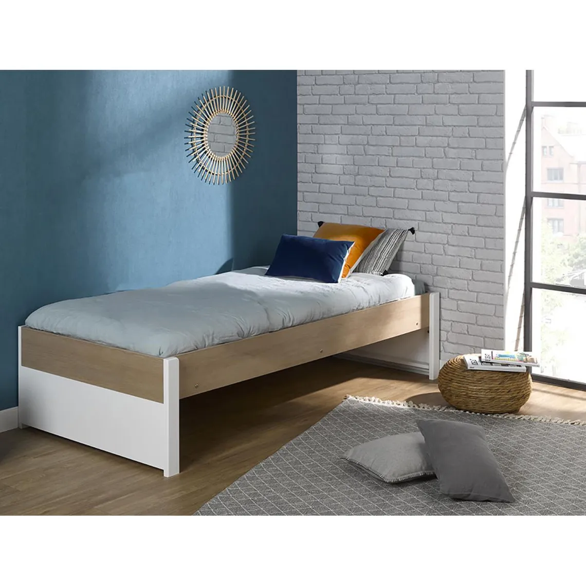 Lit Ado 90*200 NOMADE avec sommier | Lit enfant 3 SUISSES