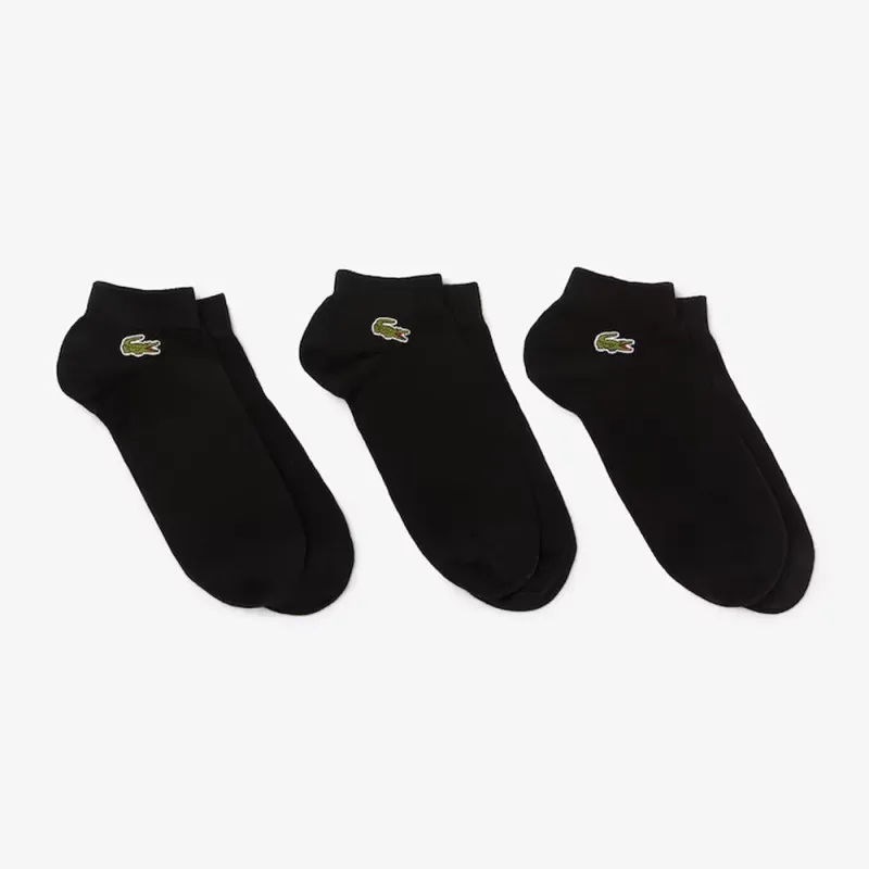 Lot de trois paires de chaussettes basses Lacoste SPORT unies