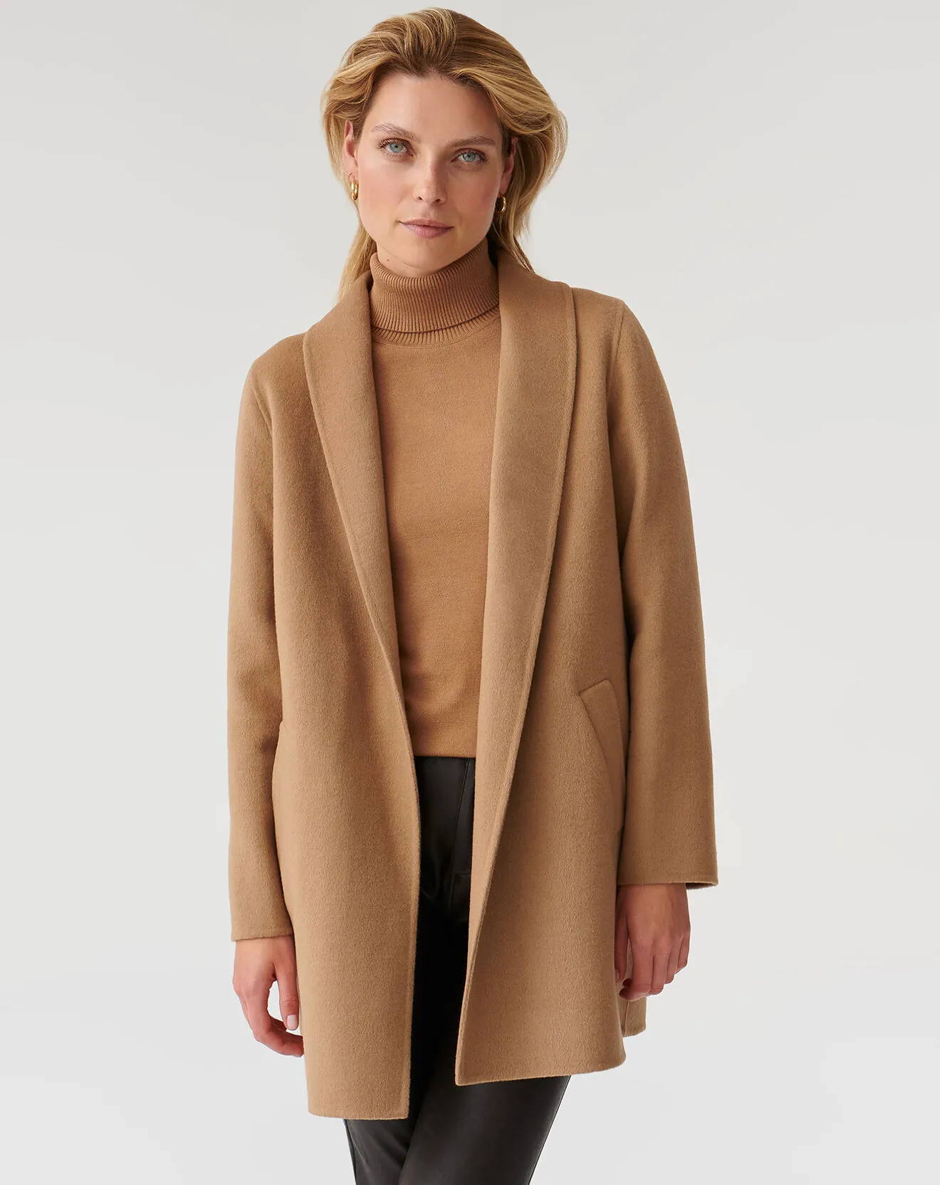 Manteau en Laine mélangée Moza beige/camel