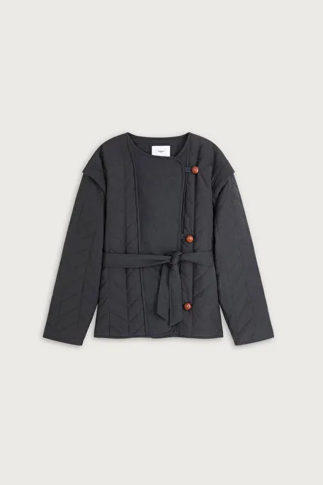 Manteau matelassé oversize bleu nuit