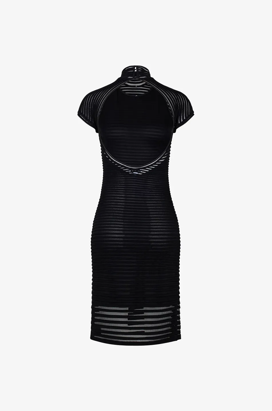 Mini robe en maille ajourée Striped Back Cut