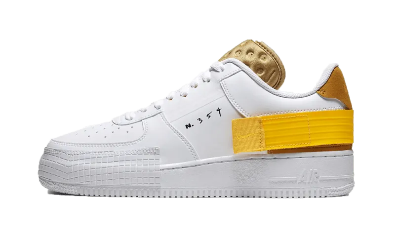 Nike Air Force 1 Low Drop Type White Gold Yellow