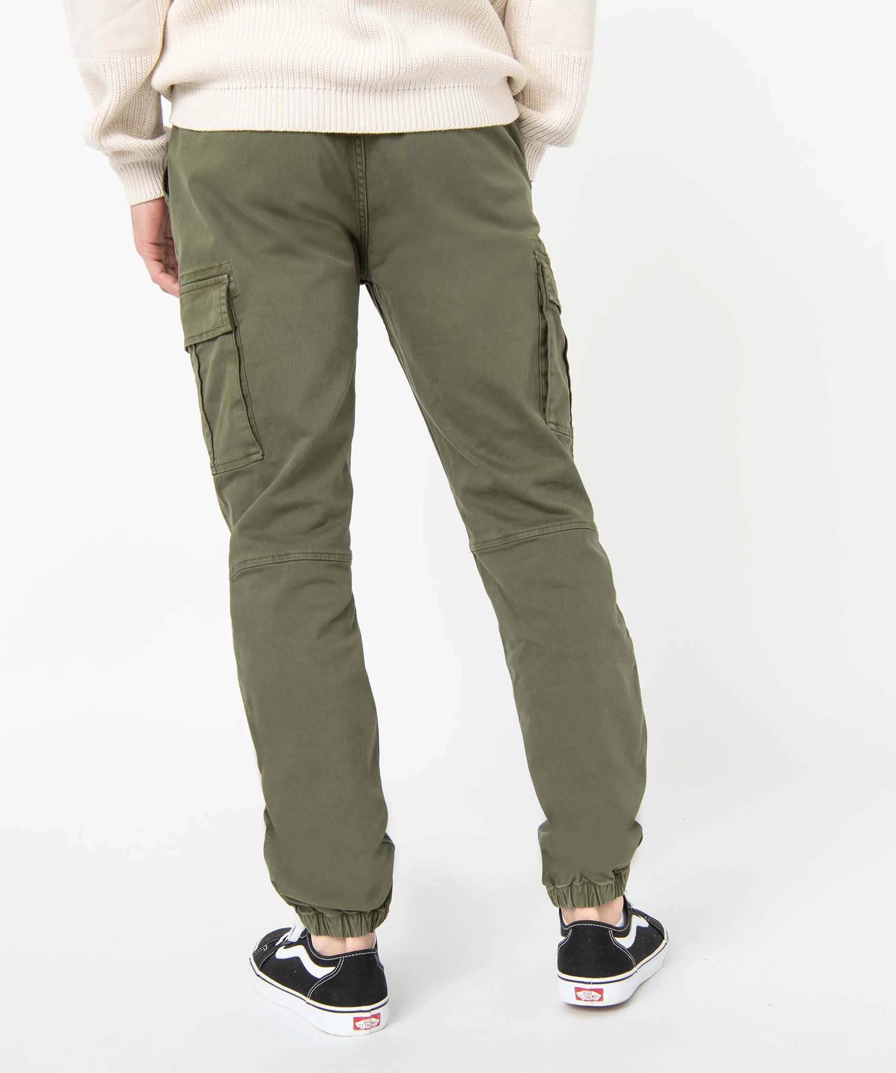 pantalon cargo coupe straight homme vert pantalons de costume