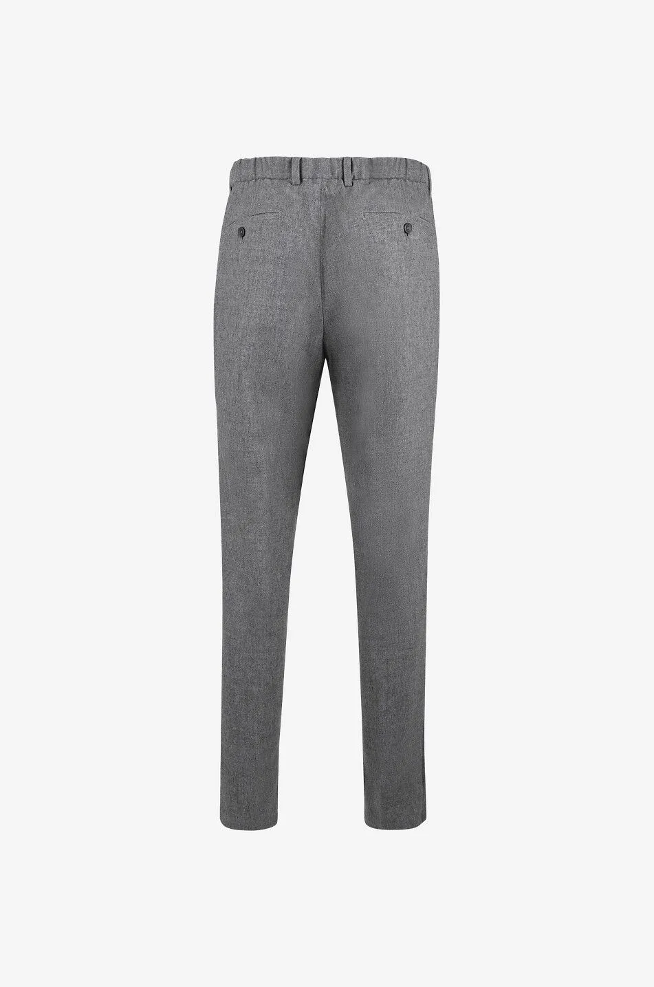 Pantalon droit en laine Far Zip