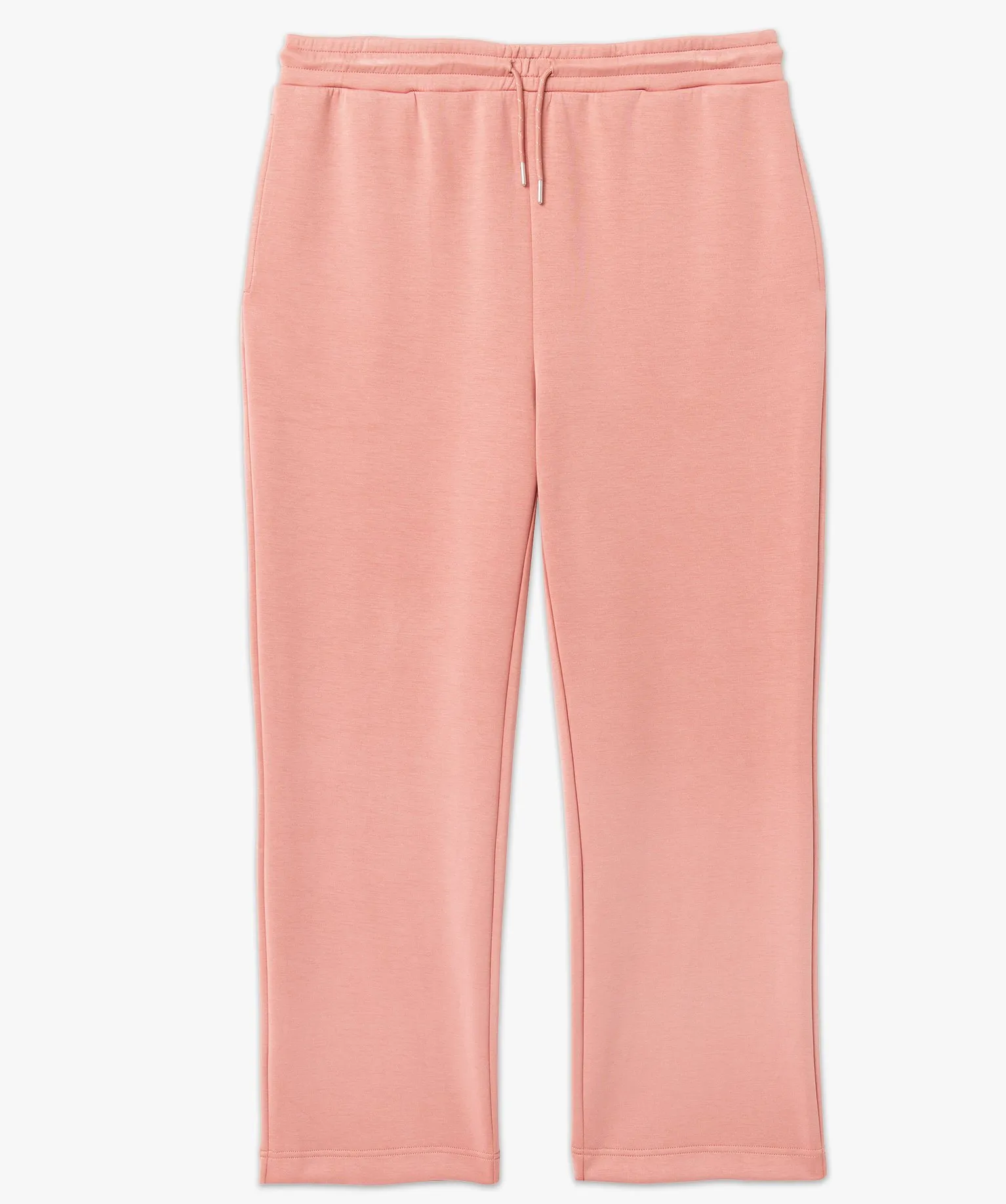 pantalon en maille avec ceinture elastique femme grande taille rose pantalons