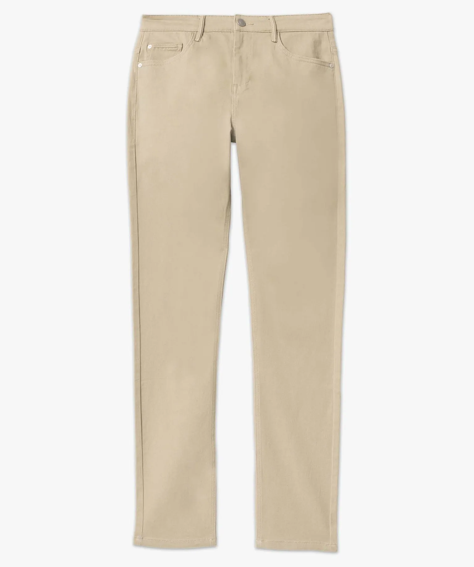 pantalon homme straight uni en coton stretch beige pantalons de costume