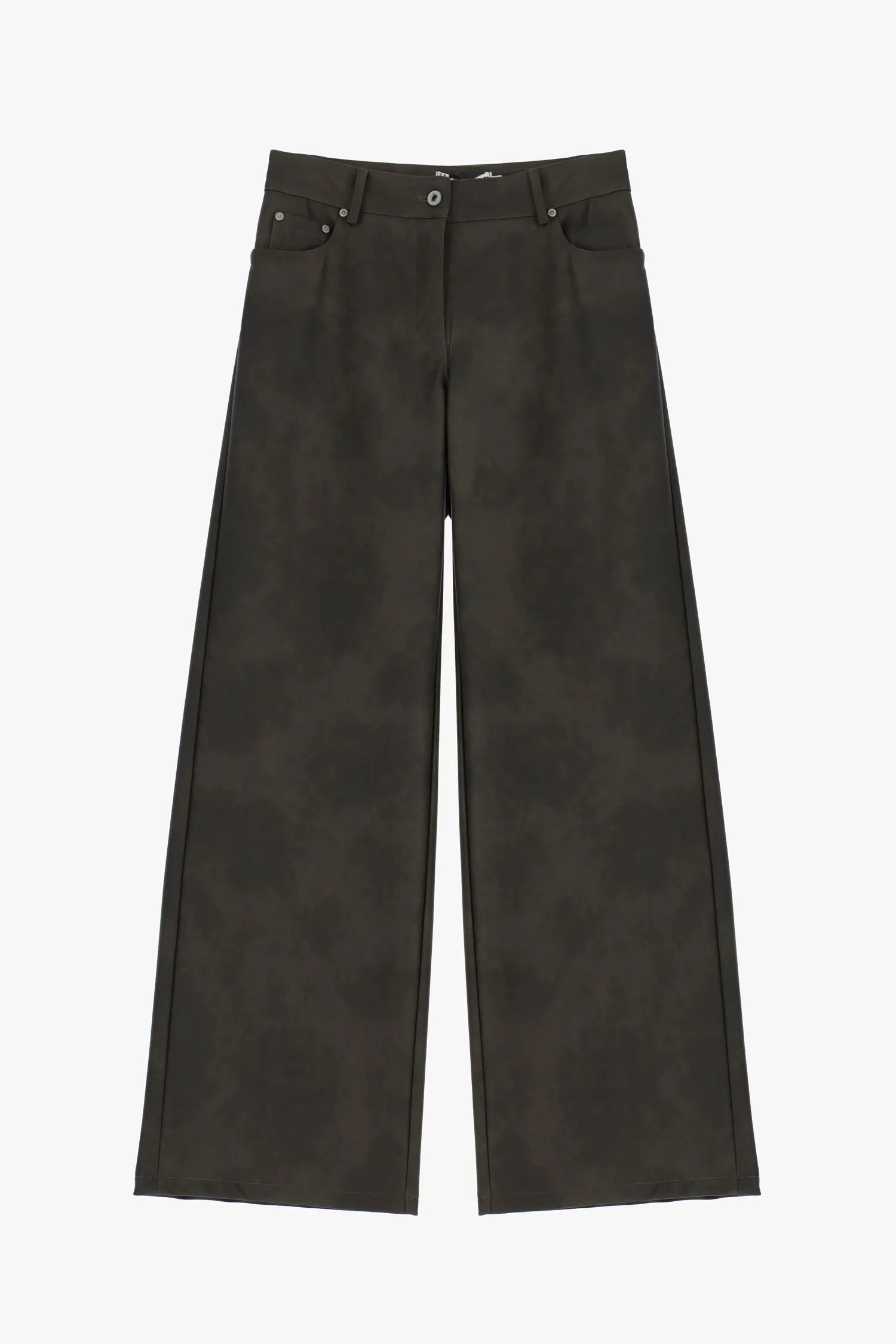 Pantalon jambes larges en similicuir