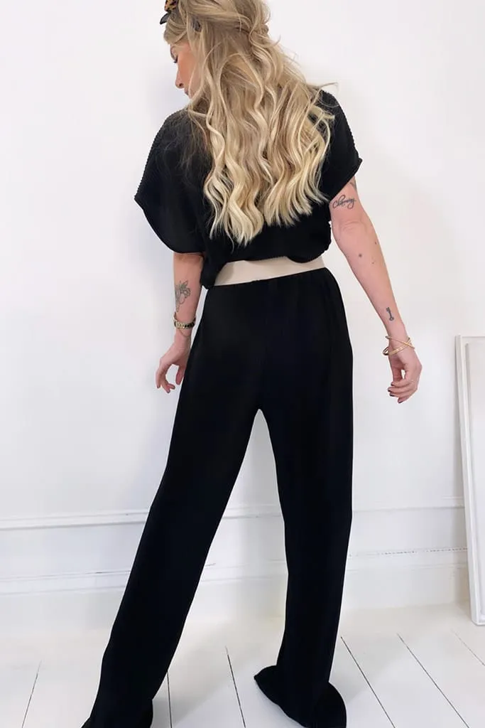 Pantalon plissé noir