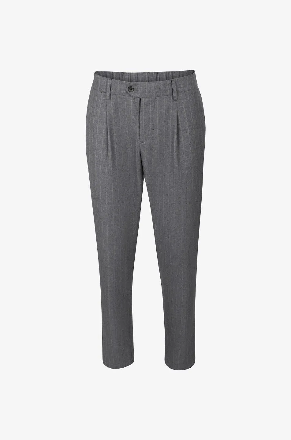 Pantalon rayé en laine vierge Far