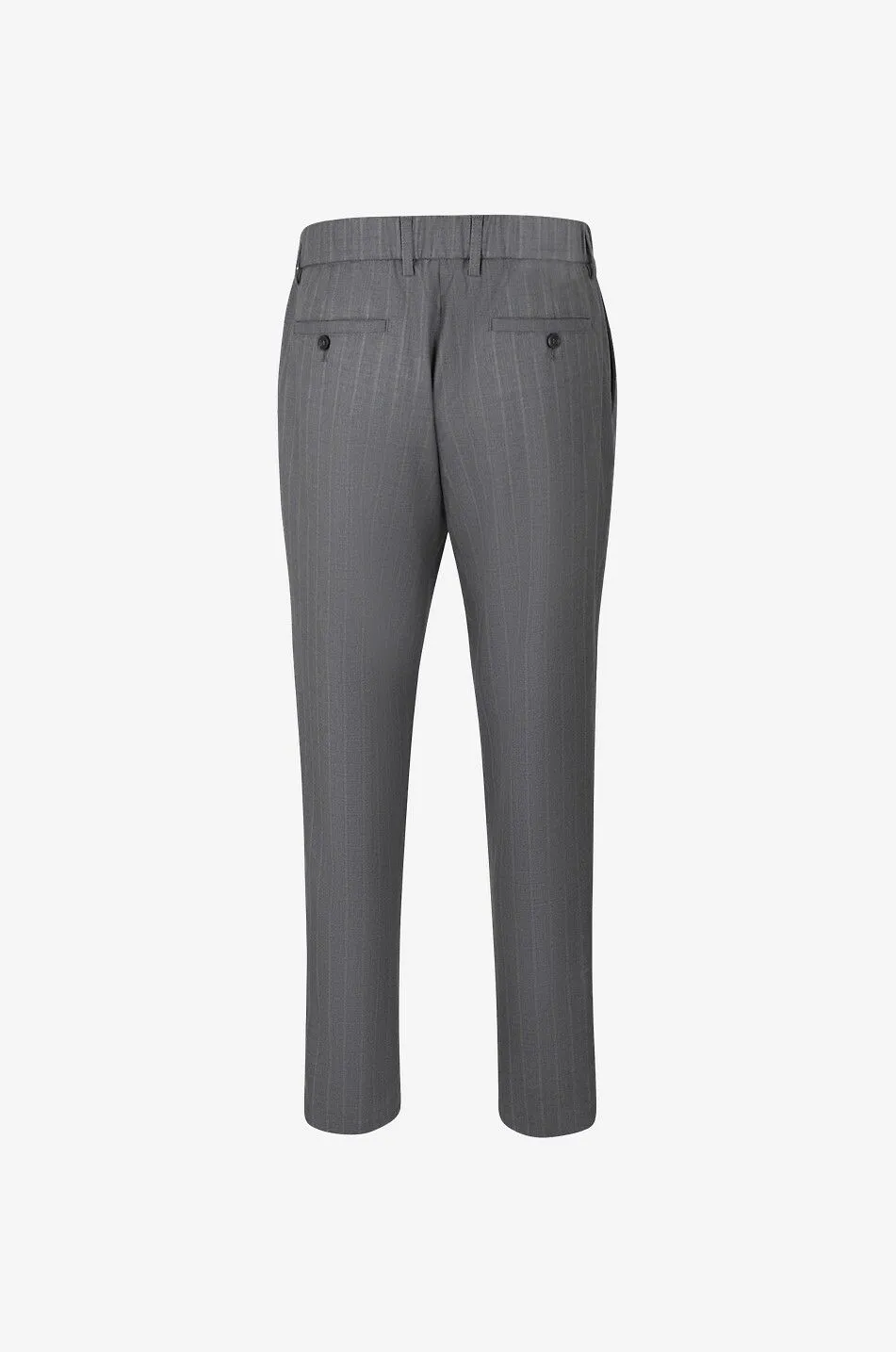 Pantalon rayé en laine vierge Far