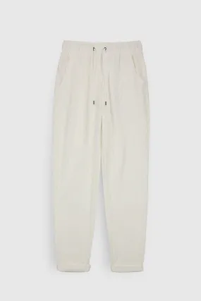 Pantalon TEDDY VELOURS MIDDLE WHITE