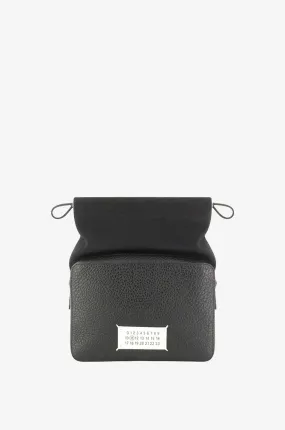 Petite sacoche en toile et cuir grainé Numeric Logo